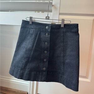 Black denim madewell skirt